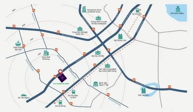 Vị trí Chung Cư The Charm An Hưng