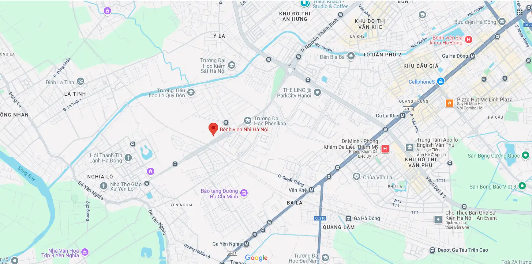 Vị Trí Bệnh Viện Nhi Hà Nội