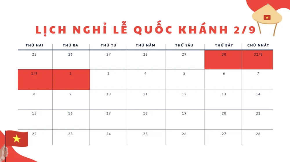 LichNghiLe 02092025 Lịch Nghỉ Lễ Quốc Khánh 2/9/2025